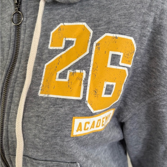 Arizona Jean Company Gray Varsity Jacket with Yellow Detail - Picture 3 of 8